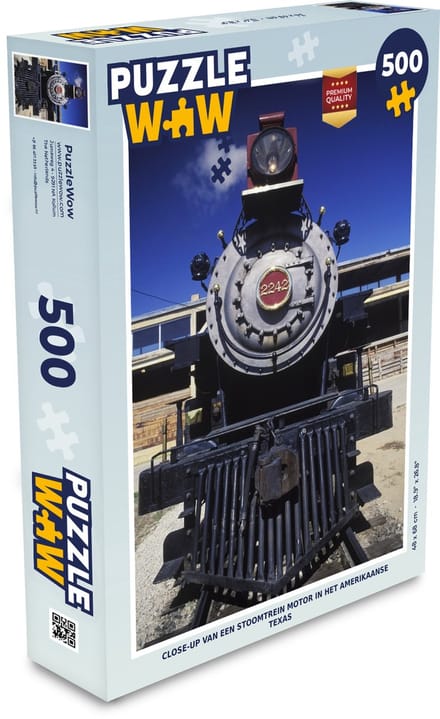Puzzel Close-up van een stoomtrein motor in het Amerikaanse Texas - Legpuzzel - Puzzel 500 stukjes