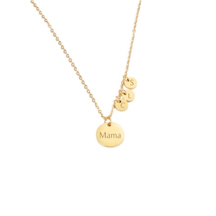 Ketting met Naam en 3 Initialen Goud