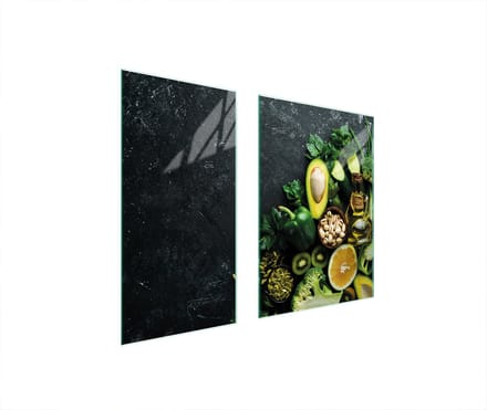 TMK ArtDeko - Snijplank Glas - 75x52 cm - Awokado - Beschermplaat
