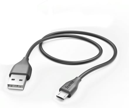 Hama Laad/Synchro kabel micro USB 1.4m zwart