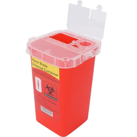 Scheermesjes Afvalcontainer Plastic Afval Mesjes Spuitnaalden Afvalopbergdoos Rood pink