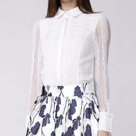 Lange mouwen Lace Tailor Shirt