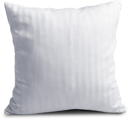 Matex Damast Kussensloop Wit 40x40cm - Elegante Strepen