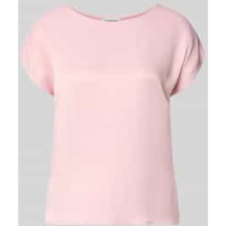 T-shirt van mix van viscose en elastaan met ronde hals