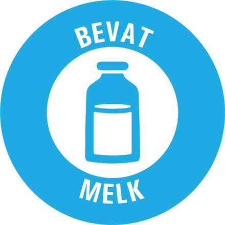 Bevat melk allergenen sticker op rol 40 mm - 580 per rol