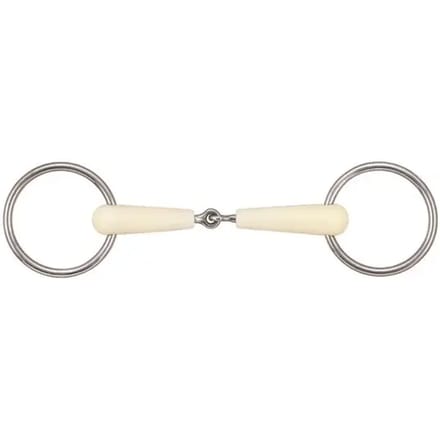 2 ring bit voor enkelgebroken afneembare paarden Soyo Happy mouth