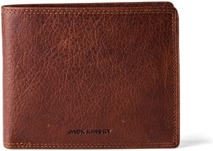 Jack Kinsky Porto 101 Portemonnee RFID-bescherming Leder 12.5 cm - Jongens - Horizontaal - cognac