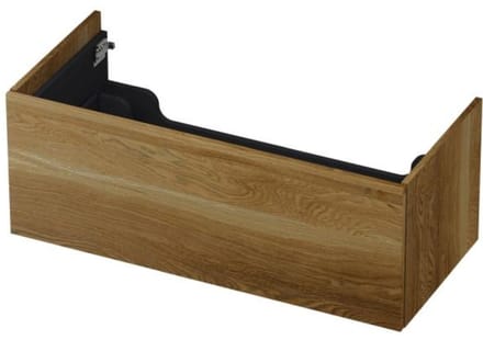 INK - Onderkast 1 Lade Push 2 Open Bestaande Uit - 1000x450x376 Mm - Massief Eiken Ash Grey