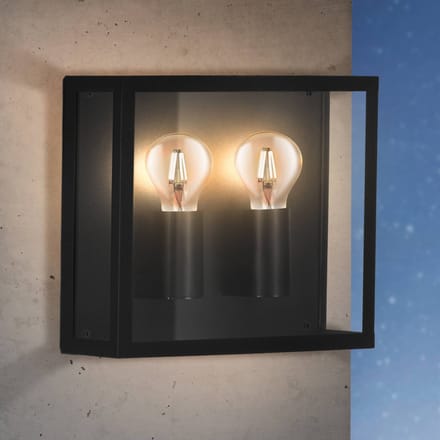 EGLO Buitenwandlamp Alamonte 1, 2-lamps up/up vierkant