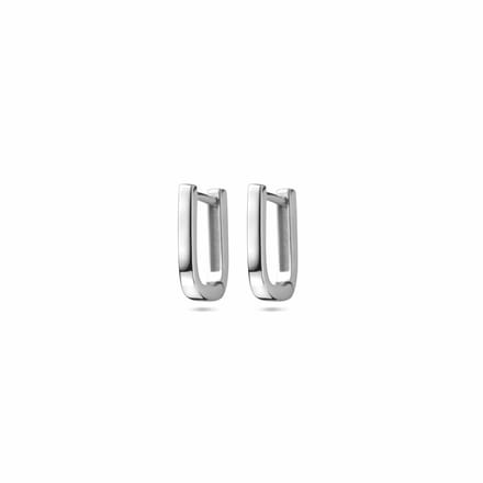 Zilver gerhodineerd klapoorringen 12 mm - 1340500