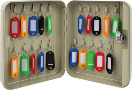 Q-Connect Sleutelkastje KF02605 20 x 15,5 x 6 cm Staal Lichtgrijs