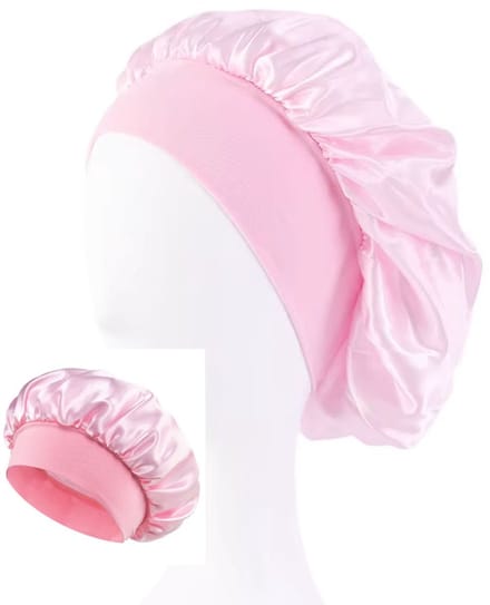 Actie4you® - Luxe Bonnet - Satijnen Slaapmuts - Haarverzorging - Elastisch - Satijn – Haarnetje - 1 Stuks - Roze