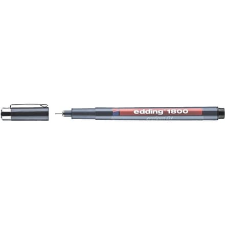 Edding 1800 Zwarte Profipen 0.1mm Fineliner