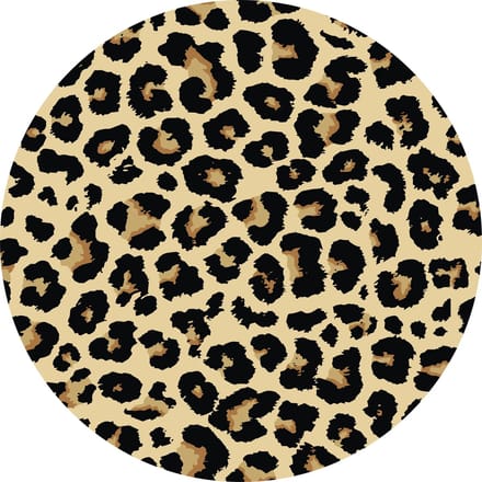 Vinyl | Vloerkleed vinyl rond | Luipaard | 95 cm Rond