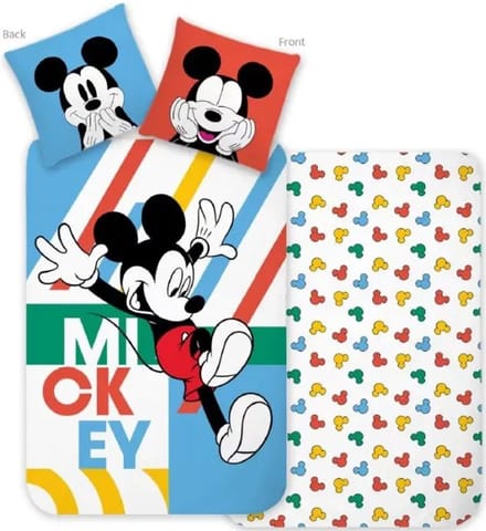 Mickey Mouse Jump Dekbedovertrek - Eenpersoons - 140 x 200 cm - Katoen