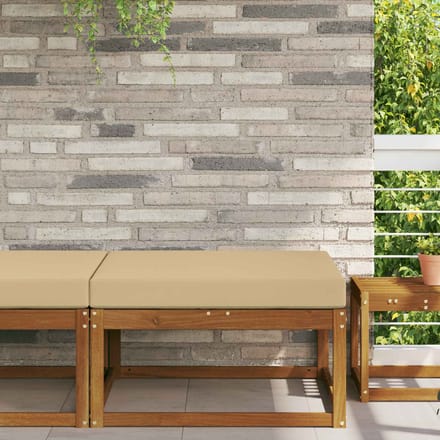vidaXL - Buitenbankkussen - Polyester - Beige - 80 - x - 80 - cm