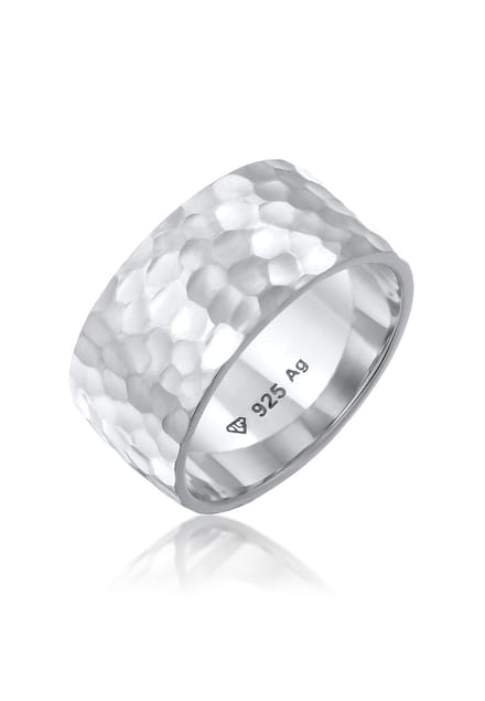 Elli - Ring - Dames Band Basis Gehamerd in 925 Sterling Zilver - Dames