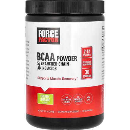 Force Factor, BCAA Poeder, Cherry Limeade, 201g (7,1 oz)