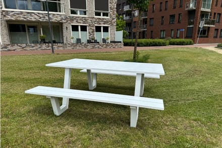 Rockwood® Picknicktafel Aluminium Londen Wit 1.80m