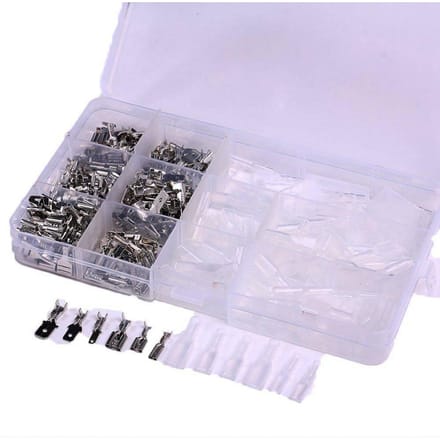270 stuks elektrische draad crimp terminal connector man vrouw spade diverse kit