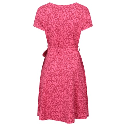 Mountain Warehouse Dames Santorini Bloemen Jersey Wikkeljurk (Rood)
