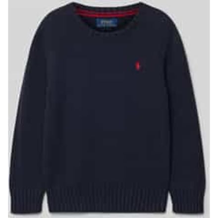 Gebreide pullover met labelstitching