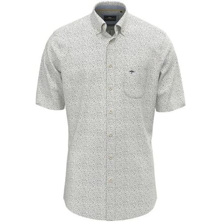 Fynch-Hatton Overhemd Minimal Flower Pattern Button-Down Horizon / male