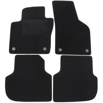 Tapis de sol - VW - Jetta 2011-2018 - Velours noir - Ajustement précis - Antidérapant