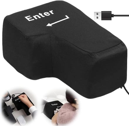 Groot Stressverlichtend Enter Toets Kussen met USB Aansluiting