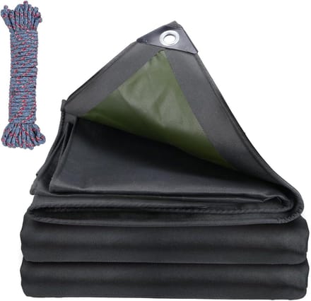 Dekzeil - Afdekzeil - Bescherming Buiten - Waterdicht 450 g/m² - 2x3m - Grijs Groen