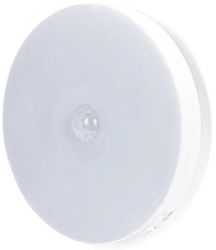 Nachtlampje warmwit oplaadbaar - rond | dag/nacht- & bewegingssensor - magnetisch | 3000K - 12 Lumen 0.5 Watt