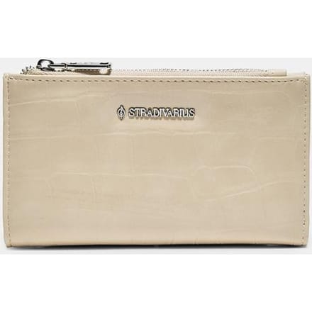 Stradivarius Basis portemonnee met coco-look  Ecru OS