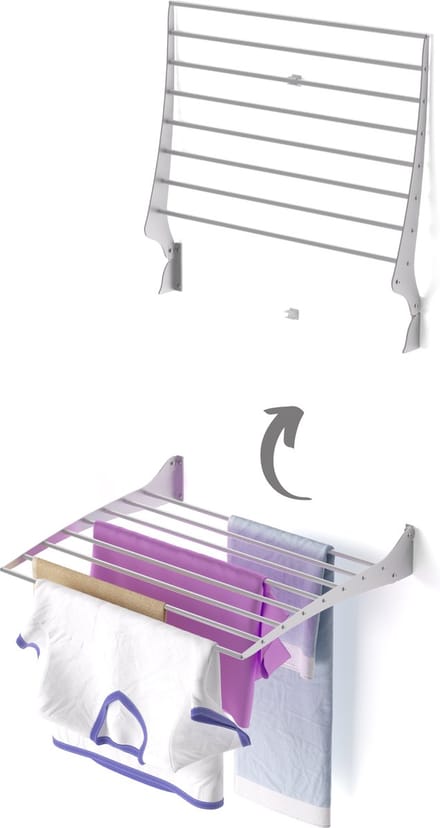 Foxydry Fold 60 wasdroogrek wandmontage clicksysteem - 60 x 50 x 10 cm