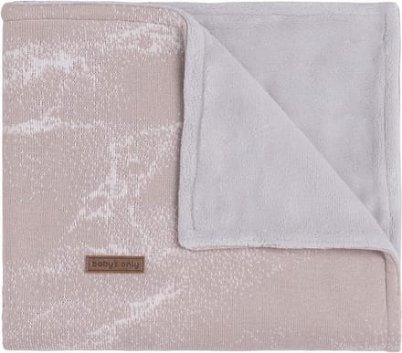 Baby's Only Gebreide wiegdeken teddy - Baby deken Marble - Oud Roze/Classic Roze