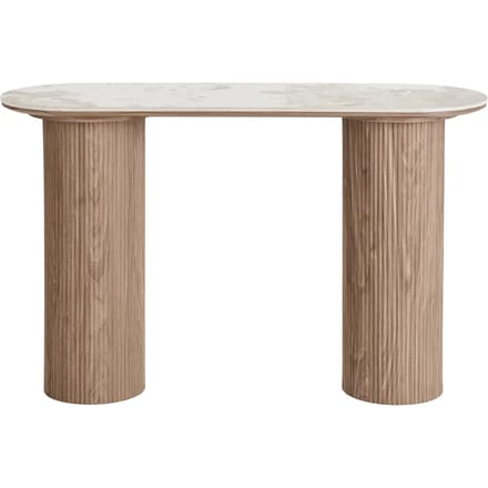 House Nordic Sidetable Athens - Rechthoek Keramisch Wit/Bruin - 120cm