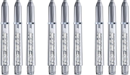 Dartpijlen Shafts Set - Polycarbonaat Transparant Kort - 3 Sets (9 Stuks)