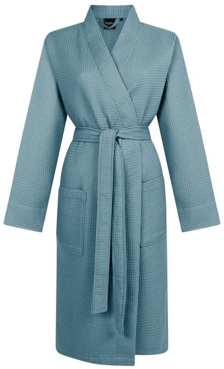Linolux Wafel Badjas Waffle Pique Mineral Blue XXL