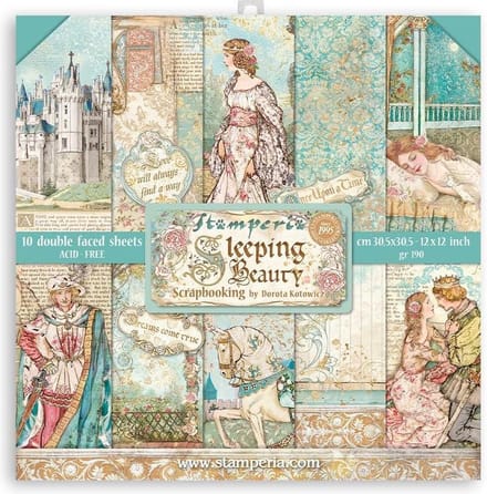Stamperia Sleeping Beauty 12x12 Inch Paper Pack (SBBL89)