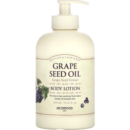 SKINFOOD, lotion pour le corps, huile de pépins de raisin, 450 ml (15,21 fl oz) white