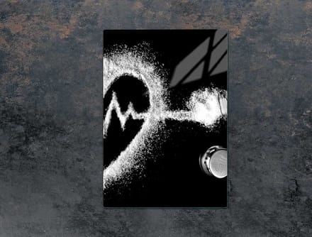 TMK ArtDeko 35x52 - Snijplank - Geharde Glaspanel - Serce Thema
