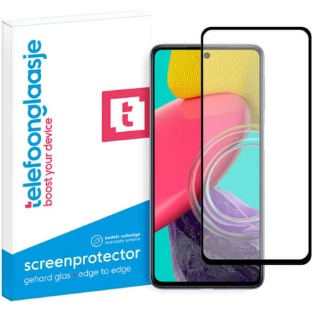 Samsung Galaxy M53 5G screenprotector gehard glas Edge to Edge