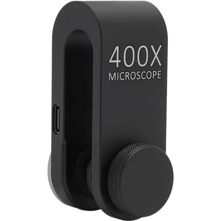Telefoon Microscoop Lens met Klem LED Licht Universeel Hoge Definitie 400X Telefoon Camera Microscoop black