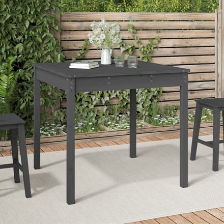 vidaXL - Tuintafel - 82,5x82,5x76 - cm - massief - grenenhout - grijs