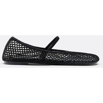 Stradivarius Mesh ballerina’s met bandje  Zwart 38