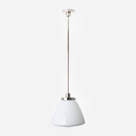 Hanglamp Schoolbol Large 20's Nikkel - Art Deco Trade
