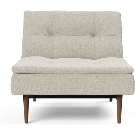 Innovation Living - Dublexo fauteuil - natural - Mixed Dance - iepenhout donker, conisch - beige