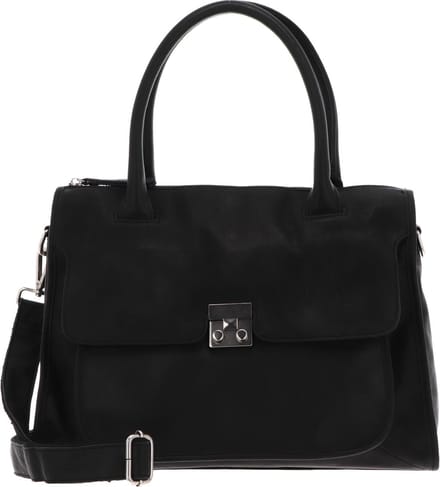 FREDsBRUDER Leren Schoudertas Handtas Treasure Handbag Black Zwart