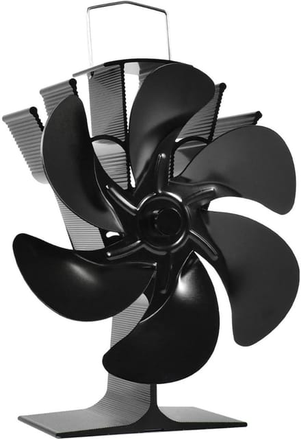 CRLYN® Houtkachel Ventilator - Kachelventilator - Haard - Zwart
