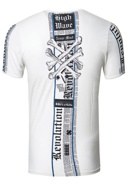 T-shirt met voor- en achterkant bedrukt