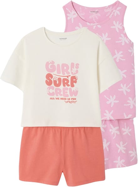 Vertbaudet Set van 2 surf pyjamabroeken voor meisjes